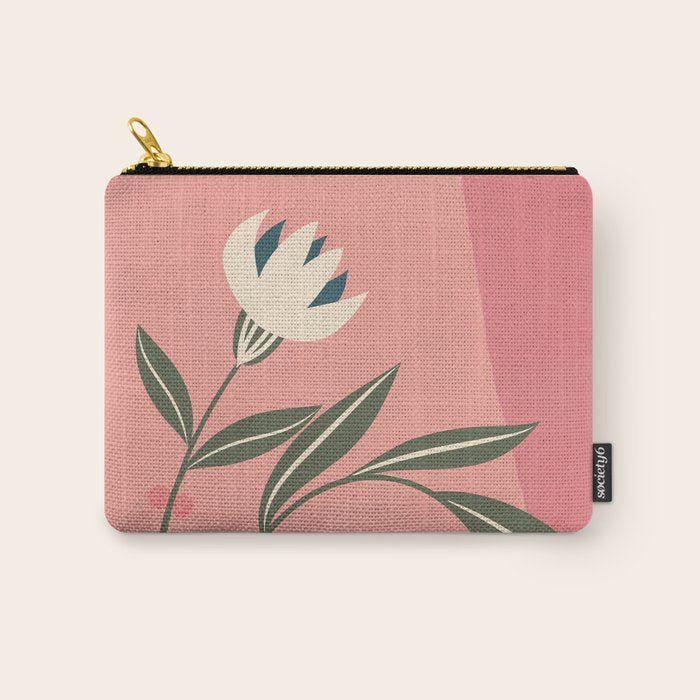 Minimal Abstract Flowers 21 Carry All Pouch Gallery Image 1