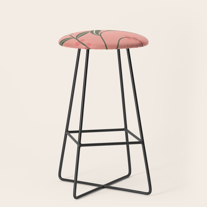 Minimal Abstract Flowers 21 Stool Gallery Image 1