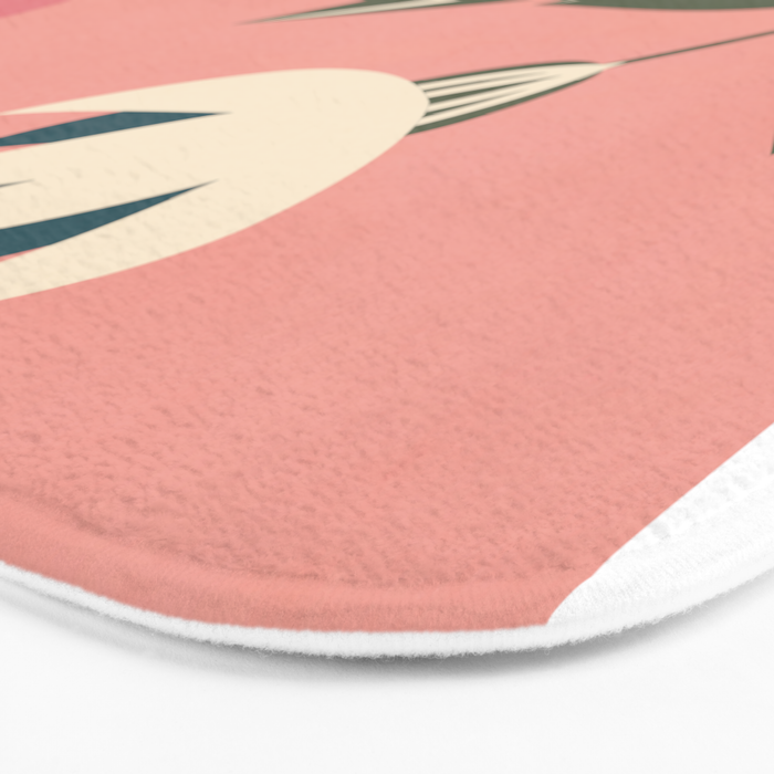 Minimal Abstract Flowers 21 Bath Mat Gallery Image 3