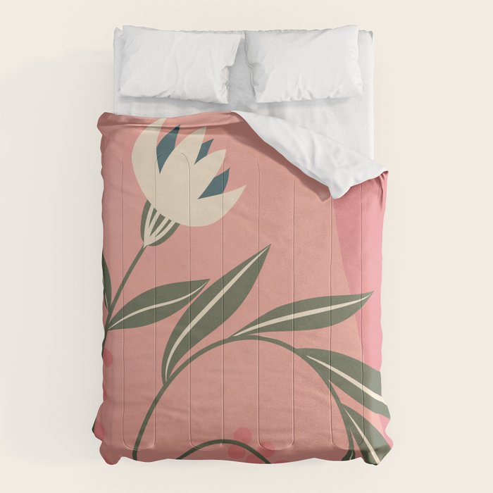 Minimal Abstract Flowers 21 Comforter Gallery Image 6