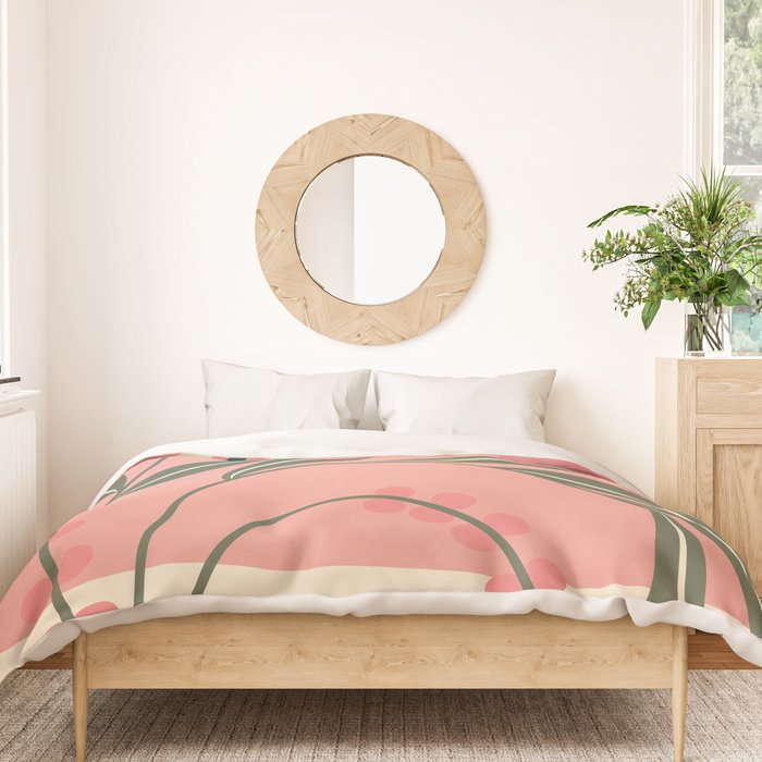Minimal Abstract Flowers 21 Duvet Cover Gallery Image 3