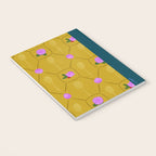 Tennis Rackets & Roses in Ochre & Purple Notebook Gallery Image 3