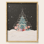 Enchanted Winter Glasshouse Filled with Festive Delights Serving Tray Gallery Image 1