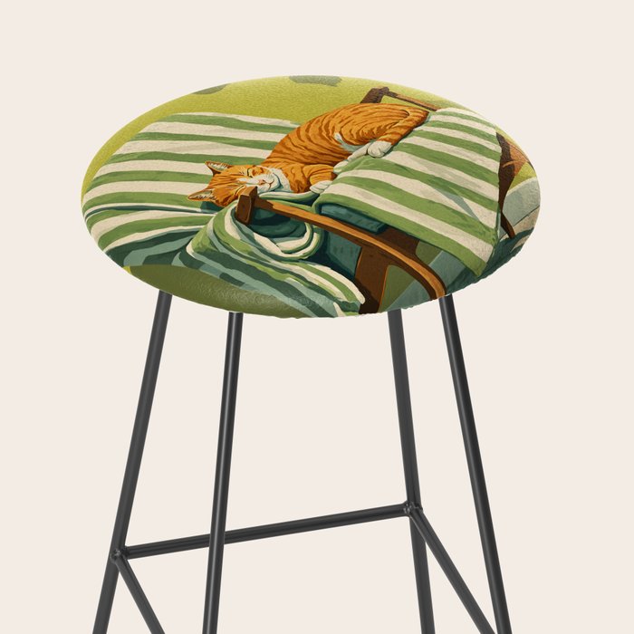 Sleeping Ginger Cat Sunshine Stool Gallery Image 2