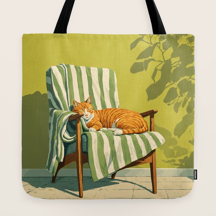 Sleeping Ginger Cat Sunshine Tote Bag Gallery Image 2
