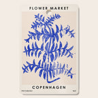 Blue leaves, Flower market print, Botanical poster, Floral wall art, Boho poster Cutting Board Gallery Image 1