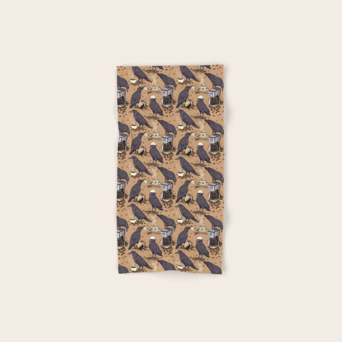 Corvids & Coffee Bath Towel Gallery Image 1