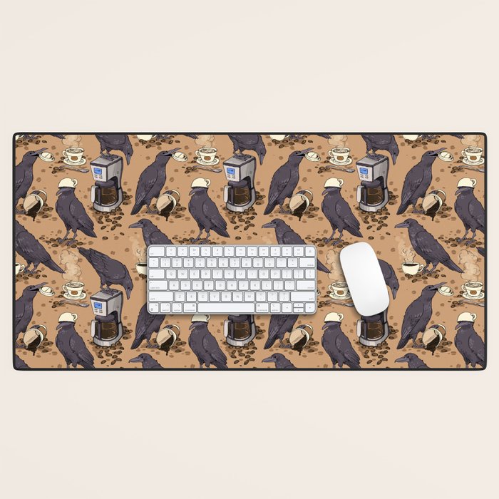 Corvids & Coffee Desk Mat Gallery Image 1