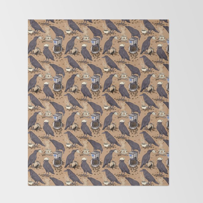 Corvids & Coffee Throw Blanket Gallery Image 2