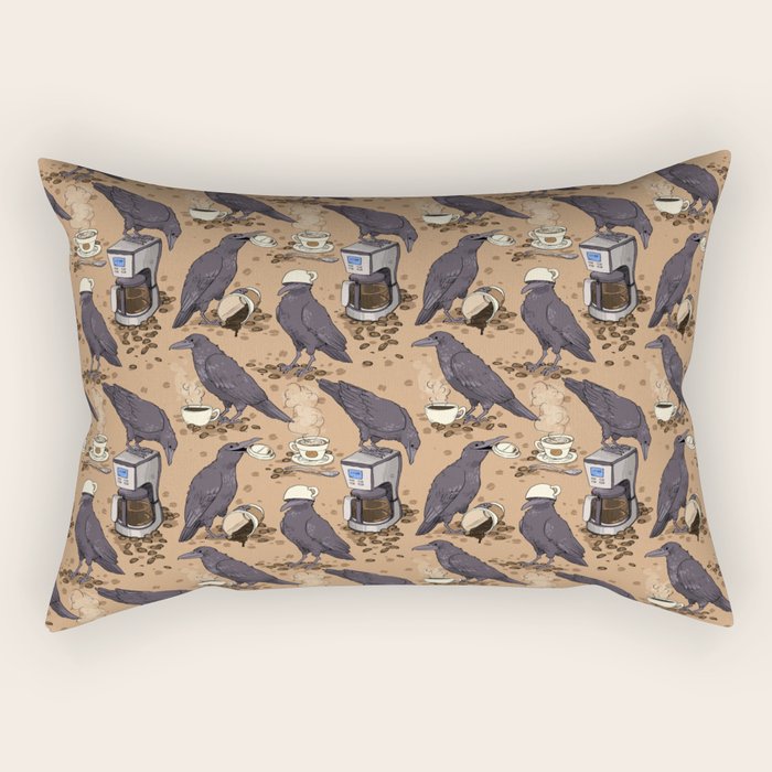 Corvids & Coffee Rectangular Pillow Gallery Image 2