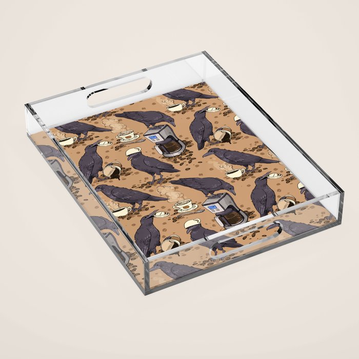 Corvids & Coffee Acrylic Tray Gallery Image 1