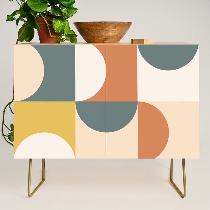 Mid Century Modern Geometric 23 Credenza Gallery Image 1