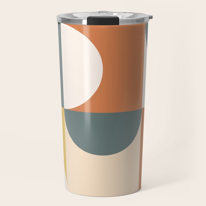 Mid Century Modern Geometric 23 Travel Mug Gallery Image 1