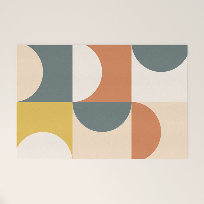 Mid Century Modern Geometric 23 Welcome Mat Gallery Image 1