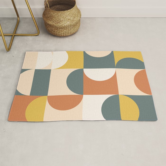 Mid Century Modern Geometric 23 Rug Gallery Image 1