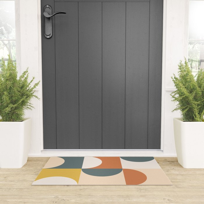 Mid Century Modern Geometric 23 Welcome Mat Gallery Image 3