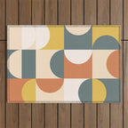 Mid Century Modern Geometric 23 Outdoor Rug Gallery Image 1