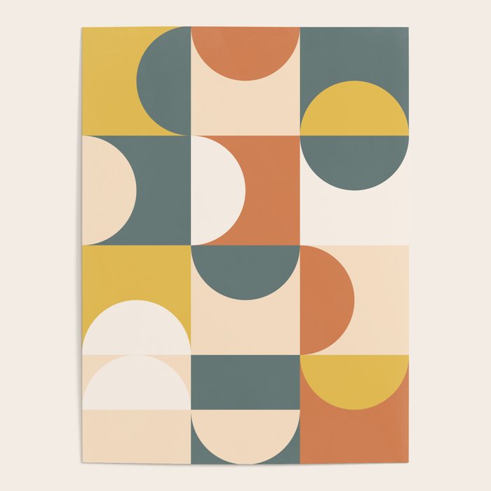 Mid Century Modern Geometric 23 Poster Gallery Image 1