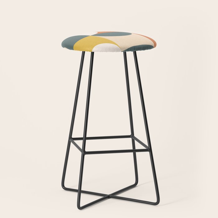 Mid Century Modern Geometric 23 Stool Gallery Image 1
