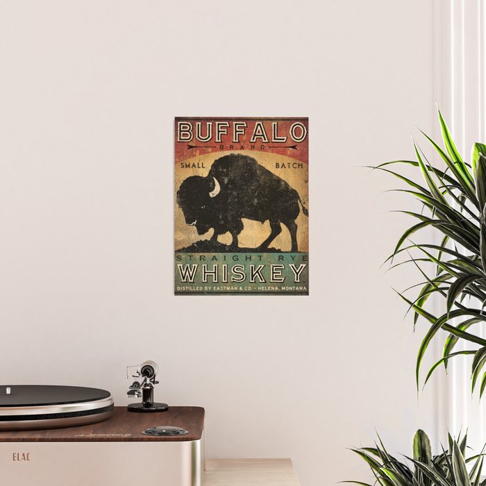 Bison Buffalo Whiskey Bourbon Poster Gallery Image 2
