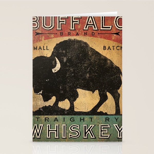Bison Buffalo Whiskey Bourbon Stationery Card Gallery Image 2