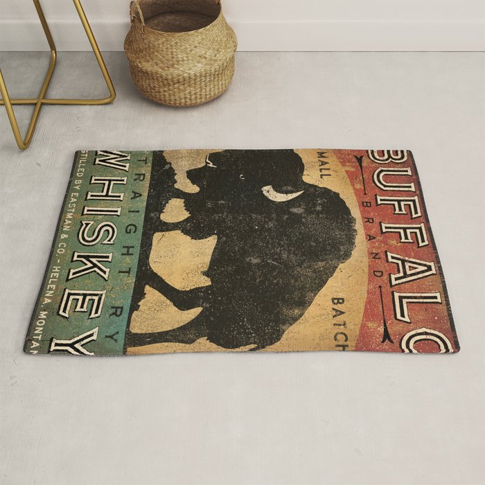 Bison Buffalo Whiskey Bourbon Rug Gallery Image 1