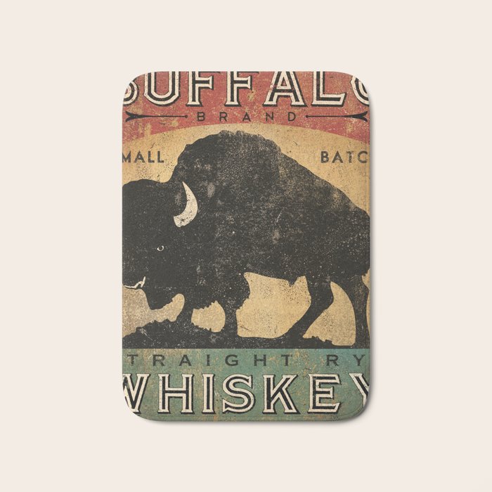 Bison Buffalo Whiskey Bourbon Bath Mat Gallery Image 1