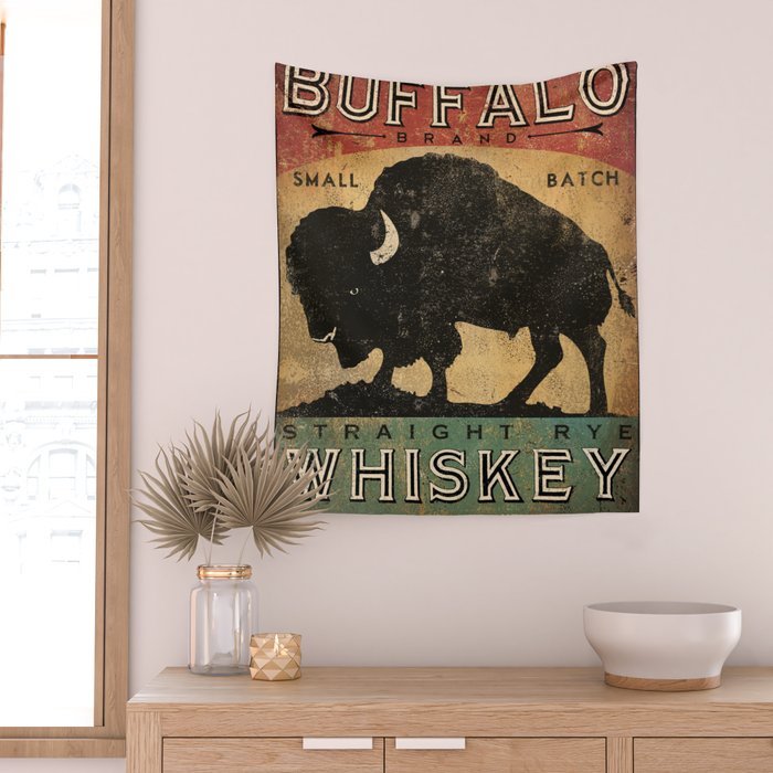 Bison Buffalo Whiskey Bourbon Wall Tapestry Gallery Image 2