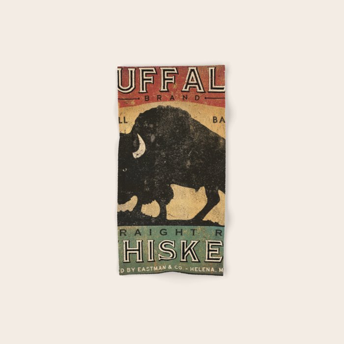Bison Buffalo Whiskey Bourbon Bath Towel Gallery Image 1
