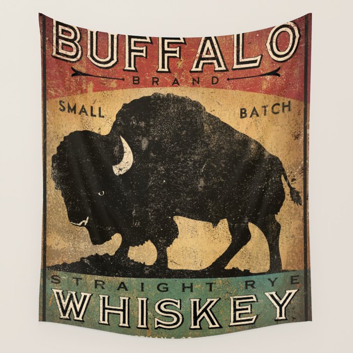 Bison Buffalo Whiskey Bourbon Wall Tapestry Gallery Image 1