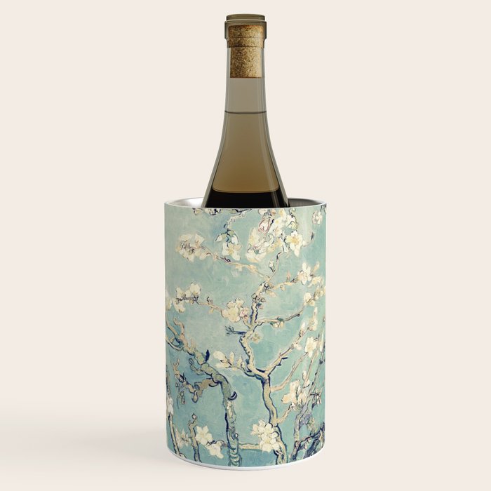 Van Gogh Almond Blossoms Muted Teal Cream Wine Chiller Gallery Image 1