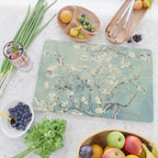 Van Gogh Almond Blossoms Muted Teal Cream Cutting Board Gallery Image 2