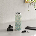 Van Gogh Almond Blossoms Muted Teal Cream Water Bottle Gallery Image 4