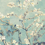 Van Gogh Almond Blossoms Muted Teal Cream Coffee Mug Gallery Image 2