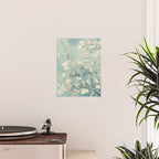Van Gogh Almond Blossoms Muted Teal Cream Poster Gallery Image 2