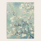 Van Gogh Almond Blossoms Muted Teal Cream Poster Gallery Image 4