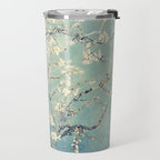 Van Gogh Almond Blossoms Muted Teal Cream Travel Mug Gallery Image 2