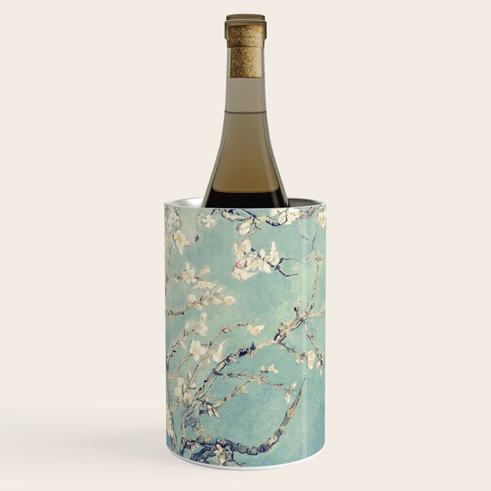 Van Gogh Almond Blossoms Muted Teal Cream Wine Chiller Gallery Image 3