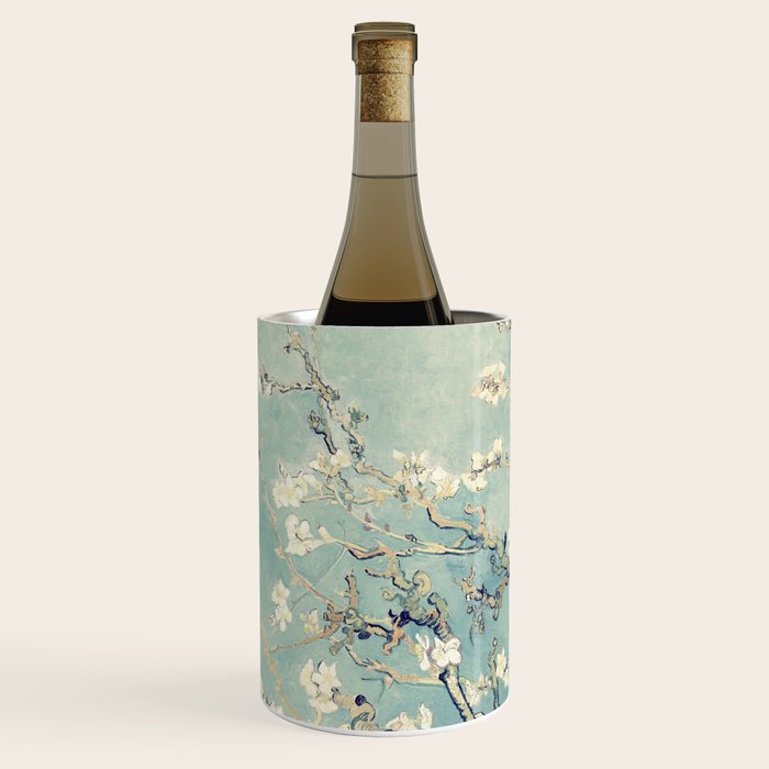 Van Gogh Almond Blossoms Muted Teal Cream Wine Chiller Gallery Image 2