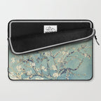 Van Gogh Almond Blossoms Muted Teal Cream Laptop Sleeve Gallery Image 2