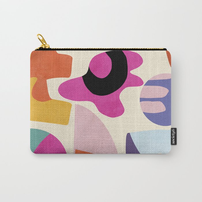 mid century modern abstract 9 Carry All Pouch Gallery Image 1