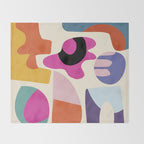 mid century modern abstract 9 Throw Blanket Gallery Image 2