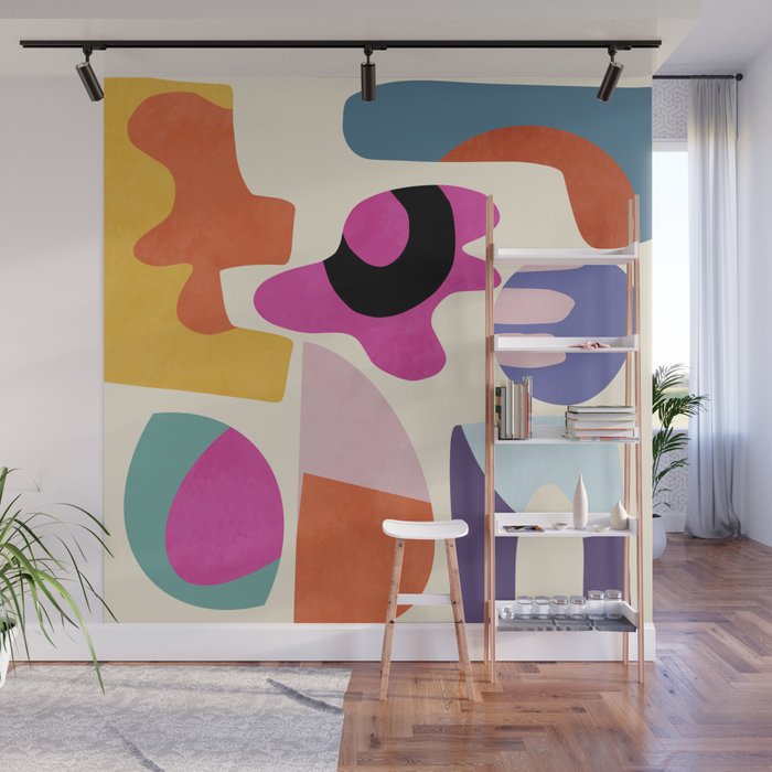 mid century modern abstract 9 Wall Mural Gallery Image 1