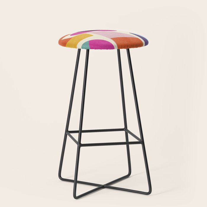 mid century modern abstract 9 Stool Gallery Image 1