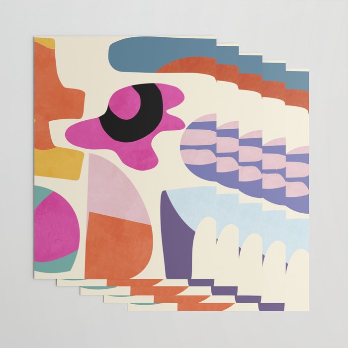 mid century modern abstract 9 Wrapping Paper Gallery Image 3