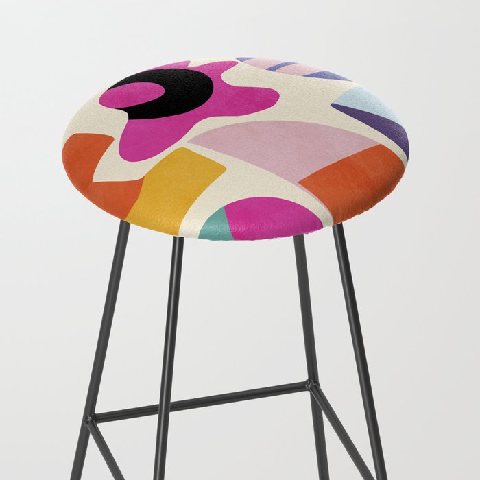 mid century modern abstract 9 Stool Gallery Image 2