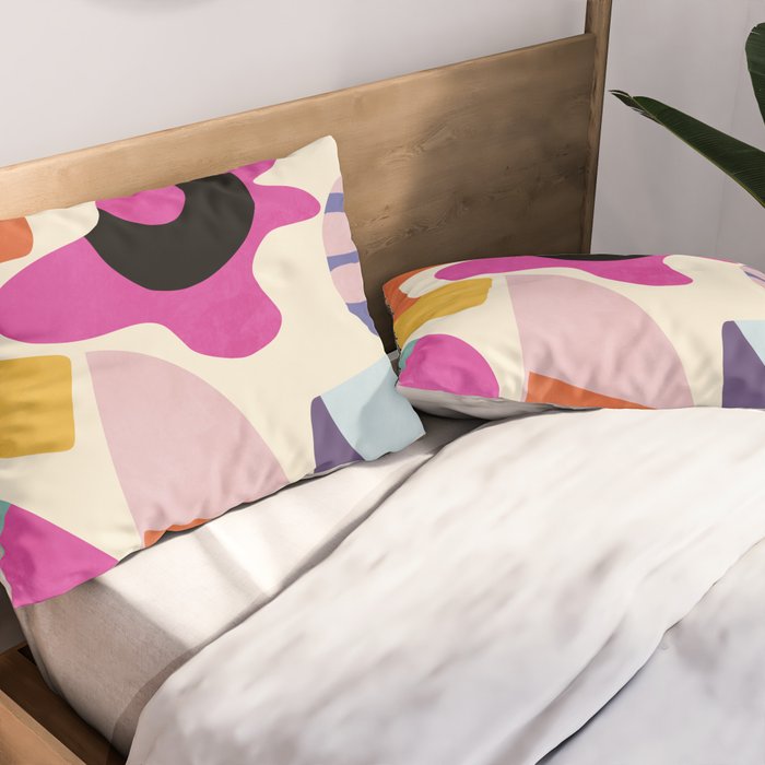 mid century modern abstract 9 Pillow Sham Gallery Image 2