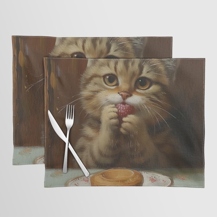 Strawberry Tart Cat Placemat Gallery Image 1