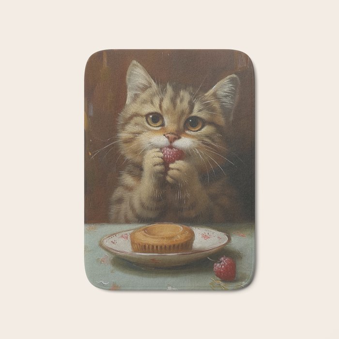 Strawberry Tart Cat Bath Mat Gallery Image 1