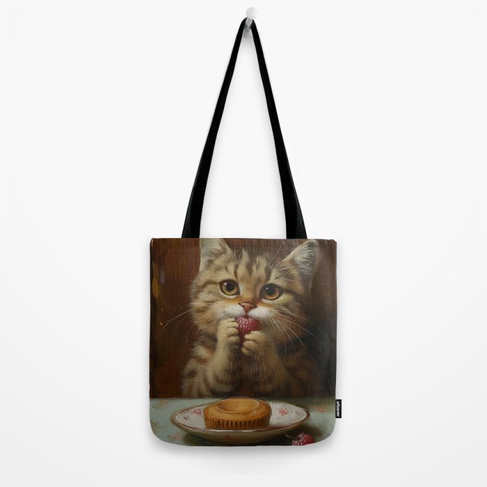 Strawberry Tart Cat Tote Bag Gallery Image 2